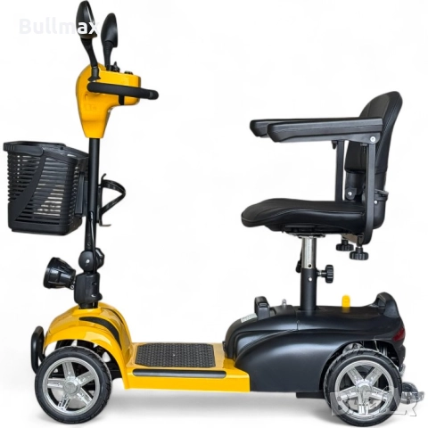 Електрическа четириколка BULLMAX N1, Електрическа спирачка, 350W, Сгъваема, Червена, снимка 6 - Инвалидни колички - 52570108