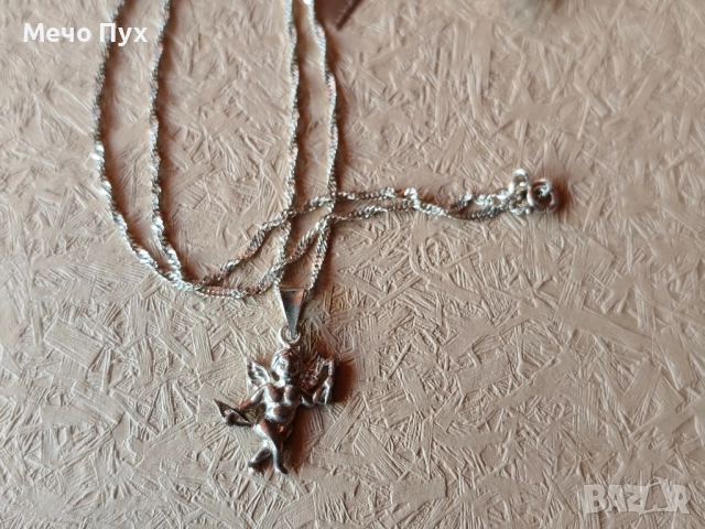 Сребърен синджир с висулка (358), снимка 2 - Колиета, медальони, синджири - 52501842