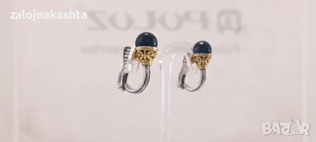Старинни Италиански Обеци с Злато и Сребро-8,97гр, снимка 2 - Обеци - 48365292