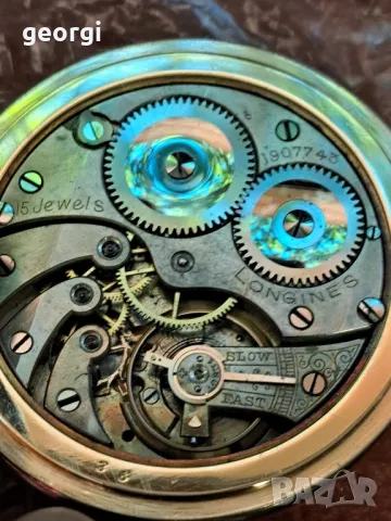 швейцарски златен джобен часовник Longines , снимка 9 - Мъжки - 47892979