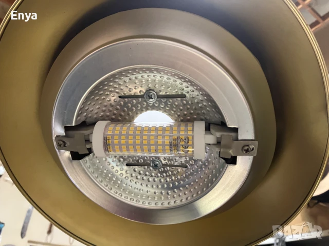 Лампа стояща ( подова) от месинг - работеща, снимка 4 - Настолни лампи - 51148337