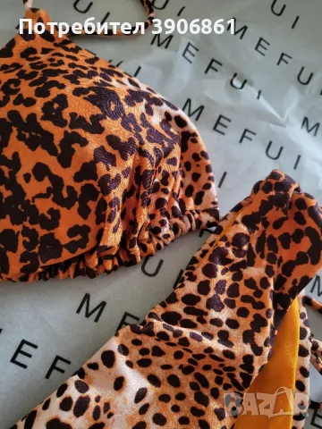 Италиански бански от две части тип триъгълник - тигров десен, снимка 6 - Бански костюми - 49461490