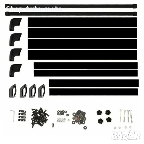 Багажник за покрив Automat - Алуминий + стомана, Универсален 160 х 110см, Черен, снимка 6 - Аксесоари и консумативи - 52234348