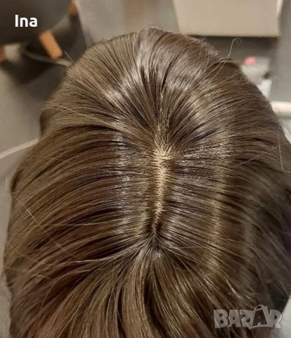 Кестенява ларе луксозна перука, снимка 8 - Аксесоари за коса - 52834925