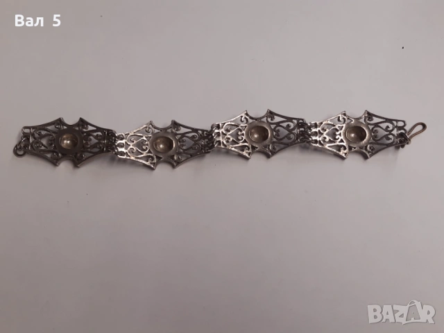 Стар накит възрожденски тип - красива ажурна гривна, снимка 5 - Антикварни и старинни предмети - 53056449