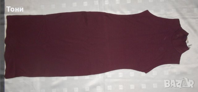 Дълга по- тялото рокля в цвят бордо  Busem, снимка 2 - Рокли - 28754625