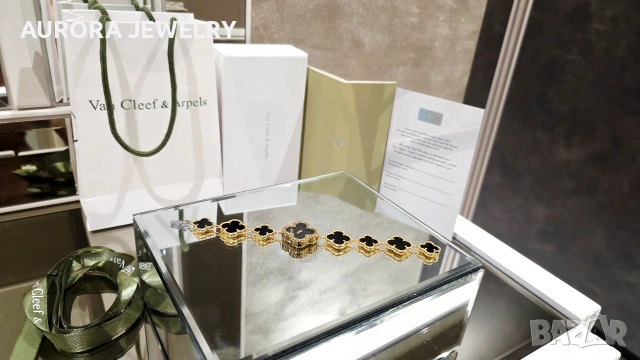 Van Cleef & Arpels VCA Black Onyx Alhambra Дамски Часовник, снимка 11 - Дамски - 53124945