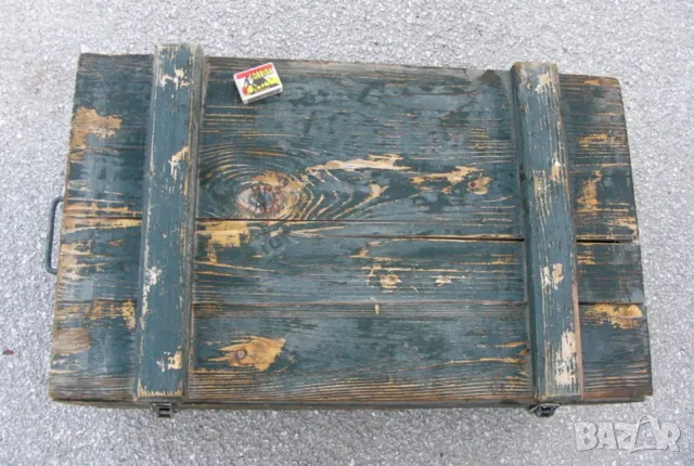 Оригинал Български Военен Дървен САНДЪК 76x44x36см БНА Контейнер с Прегради Дръжки Заключалки БАРТЕР, снимка 8 - Антикварни и старинни предмети - 49036465