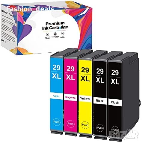 Нов Комплект 5 броя тонер касети мастило за офис принтер Epson 29XL