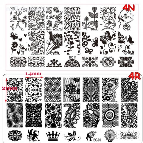 Метални платформи за печати за маникюр, снимка 5 - Продукти за маникюр - 23677661