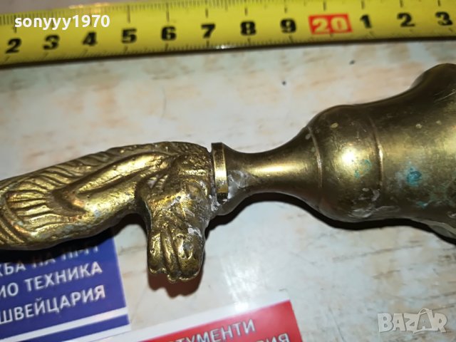 СВЕЩНИК КОН-МЕД МЕСИНГ ВНОС SWISS 2102231634, снимка 6 - Антикварни и старинни предмети - 39755449