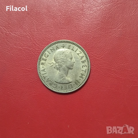 Великобритания 1 шилинг 1960 Шотландски герб, снимка 2 - Нумизматика и бонистика - 53253182