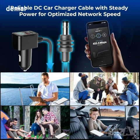 Nolansend 3 в 1 захранващ кабел+адаптер за запалка Starlink Mini, 3 метра, 12V-48V с цифров дисплей, снимка 7 - Аксесоари и консумативи - 50576705