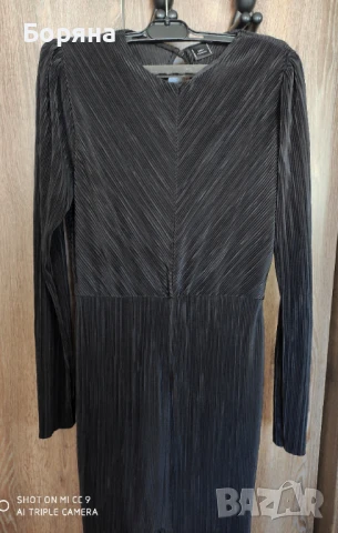 ZARA дълга черна рокля солей, снимка 7 - Рокли - 51285415