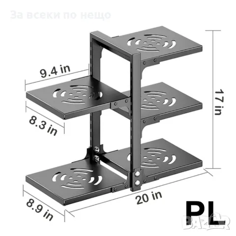 ОРГАНАЙЗЕР- СТЕЛАЖ ЗА ТЕНДЖЕРИ И ТИГАНИ, 5 ЕТАЖА 51Х43Х21 СМ. Код P230, снимка 2 - Органайзери - 49758306