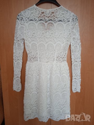 Бяла дантелена рокля НМ, снимка 8 - Рокли - 43549683