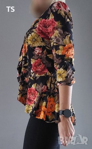 Дамско сако с флорални мотиви, снимка 2 - Сака - 43413065