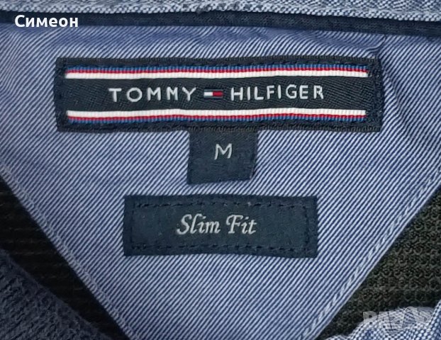 Tommy Hilfiger оригинална поло блуза M памучна фланелка, снимка 3 - Блузи - 39324107