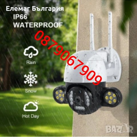 Въртяща се WiFi безжична IP камера 5MP FULL-HD с мощни LED прожектори, снимка 5 - IP камери - 39781768