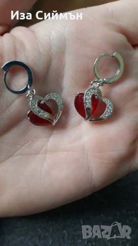 Комплект сребърни обици и колие със син сапфир, топаз, аметист и рубин, снимка 10 - Бижутерийни комплекти - 32502557