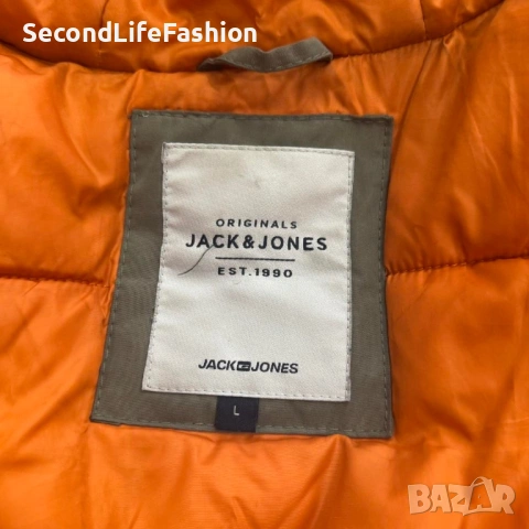 Мъжко зимно яке Jack & Jones с качулка размер L, снимка 3 - Якета - 53100796