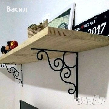 Конзоли , рафтодържачи стойки и ъгли за рафтове и етажерки от ковано желязо, снимка 2 - Други стоки за дома - 52475327