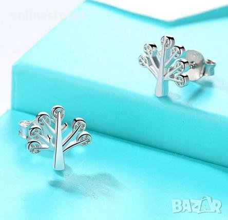 Сребърни Обеци Клонове на живота - 925 печат сребро BA214