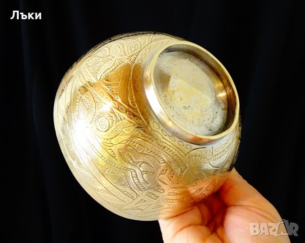 Персийска бронзова бонбониера,купа с тугри. , снимка 8 - Антикварни и старинни предмети - 28418110