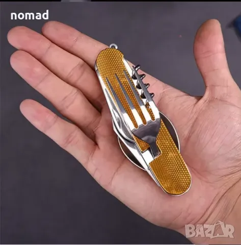 Сгъваем многофункционален прибор за хранене 6-в-1, снимка 8 - Къмпинг мебели - 49642887