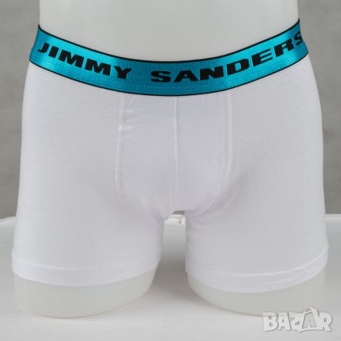 Памучни мъжки боксерки в тъмносиньо, черно и бяло марка Jimmy Sanders, снимка 7 - Бельо - 32475849