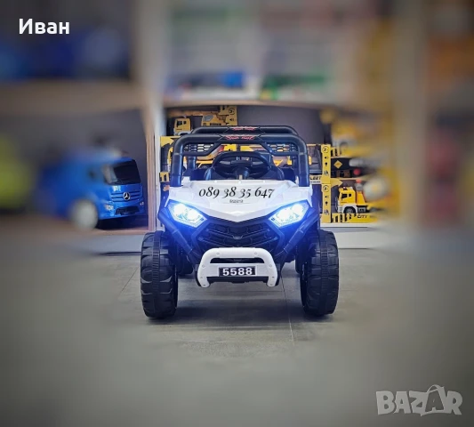 TОП ЦЕНА!НОВО!Акумулаторен джип Fast UTV WHITE с 12V батерия,дистанционно,USB, снимка 4 - Електрически играчки - 50653494