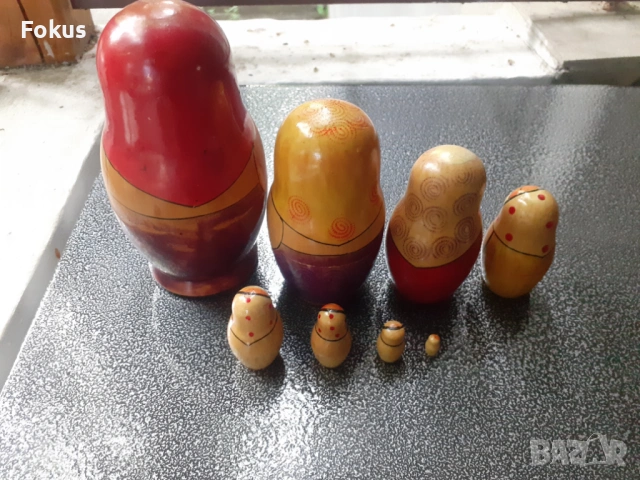 Стара руска кукла матрьошка 8 в 1, снимка 4 - Антикварни и старинни предмети - 53278726