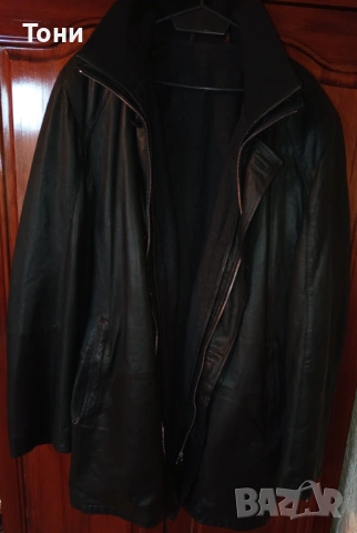 Мъжко Зимно Яке Изцяло от Естествена Кожа Като Ново XL , снимка 2 - Якета - 53186252