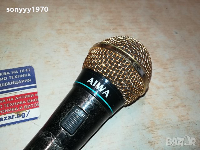 AIWA DM-H3 MICROPHONE GOLD-ВНОС SWISS 1601241833, снимка 3 - Микрофони - 43837347