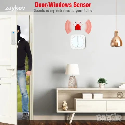 Система за домашна сигурност, WiFi алармена система за врати, алармена сигурност с предупреждение, снимка 5 - Друга електроника - 49580781