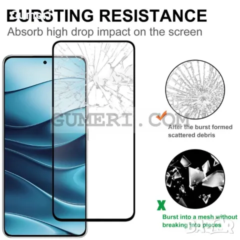 Xiaomi Redmi Note 14 5G Стъклен Протектор За Целия Екран Full Glue, снимка 4 - Фолия, протектори - 49221504