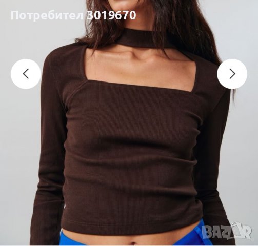 Кроп топ, снимка 1 - Блузи с дълъг ръкав и пуловери - 39390332