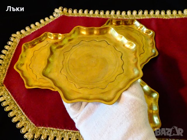 Масивна бронзова чиния 14 см.,200 гр., снимка 2 - Антикварни и старинни предмети - 33337276