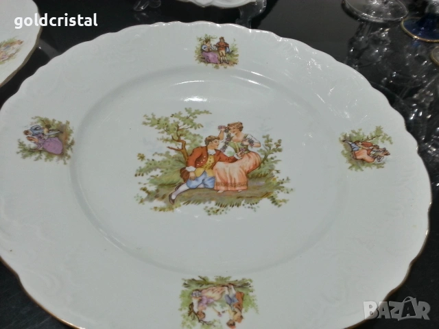 Стар полски порцелан чинии , снимка 3 - Антикварни и старинни предмети - 53299461