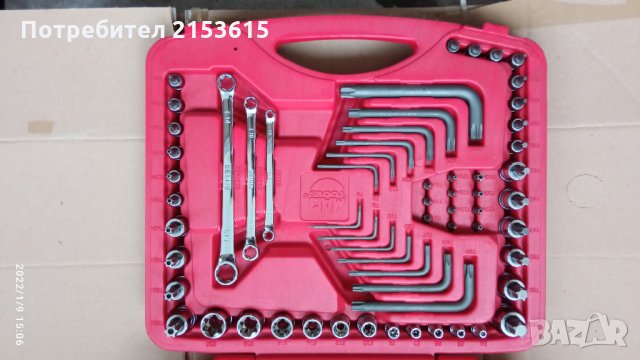 Mac Tools 62 части външни вътрешни вложки torx рамена ключове комплект  Smxt62b , снимка 3 - Други инструменти - 35384039