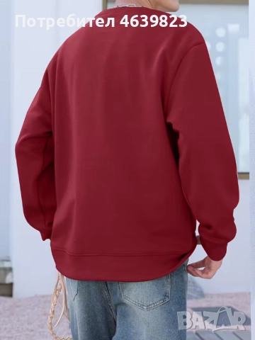 блуза цвят бордо, снимка 6 - Суичъри - 52446914