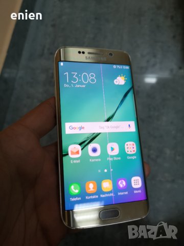 Употребяван Оригинален Дисплей за Samsung Galaxy S6 Edge Gold, снимка 1 - Резервни части за телефони - 27922828