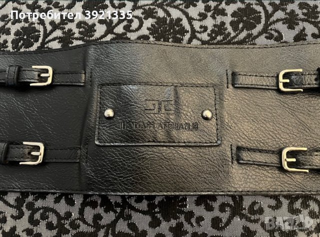 Кожен колан Elisabetta Franchi + подарък ОБУВКИ, снимка 5 - Колани - 43377947