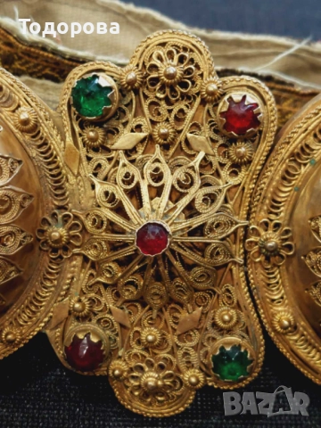 Прекрасни филигранни пафти с живачна позлата,втората пафта е с цена 1800 лв., снимка 8 - Антикварни и старинни предмети - 52074993