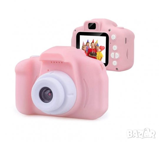 Детски дигитален фотоапарат за забавни снимки зелен/син/розов, снимка 5 - Други - 33026300