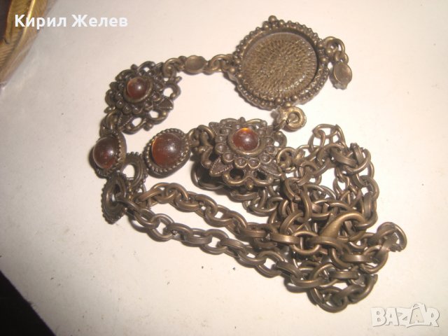 ВИНТИДЖ ОГЪРЛИЦА КОЛИЕ МЕСИНГ с КАТАЛИН РЕТРО АРТ 4975, снимка 8 - Колиета, медальони, синджири - 32265479