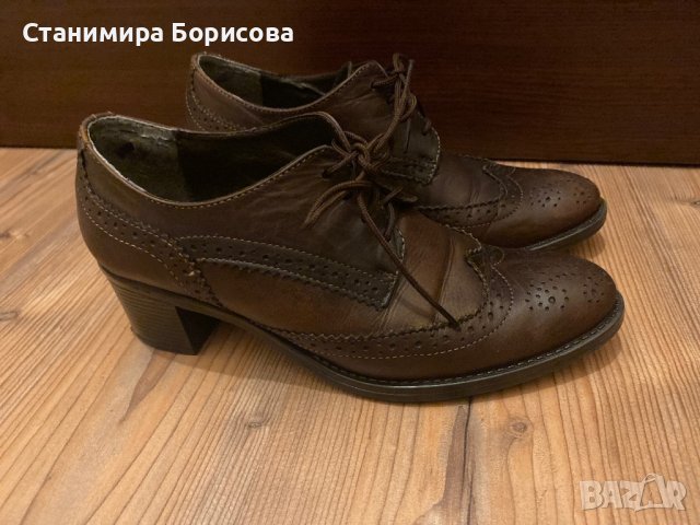 Дамски обувки от естествена кожа, снимка 1 - Дамски елегантни обувки - 43399653