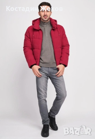  Мъжко оригинално късо зимно яке с капитуниран дизайн. Lee Cooper. Като ново. , снимка 6 - Якета - 53242401