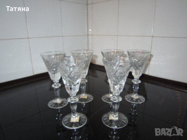   КРИСТАЛНИ ЧАШИ ; КУПИ;  КОШНИЦА; БОХЕМИЯ -ЧЕХИЯ;, снимка 15 - Чаши - 34317980