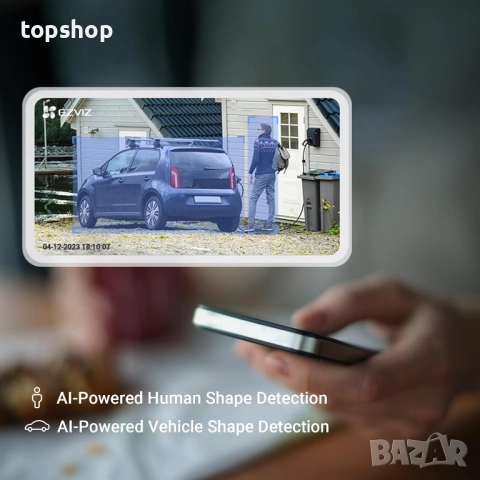Нова EZVIZ 4G LTE клетъчна камера с батерия, безжична, цветна, нощно виждане, 24/7, без Wi-Fi, CCTV , снимка 5 - IP камери - 52054130